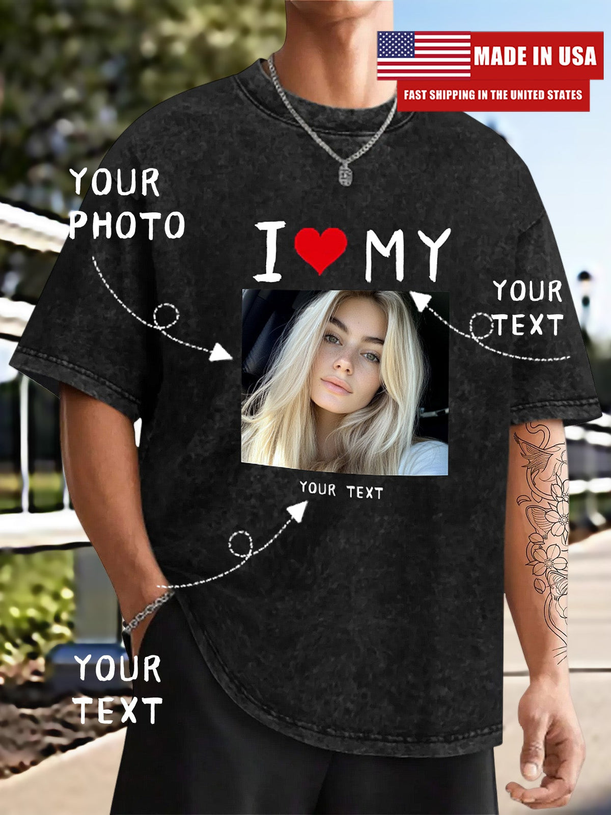 Customized men's T-shirt
