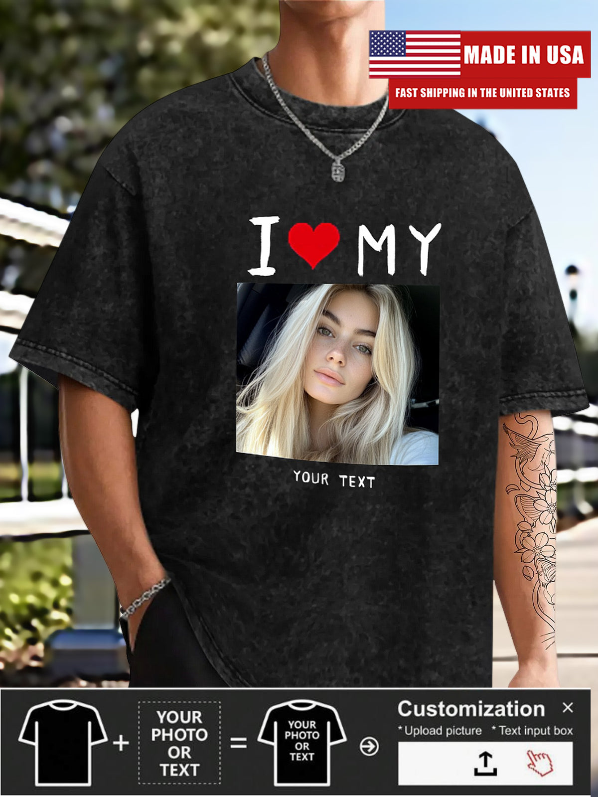 Men Customized T Shirts, Personalized Shirt, Customize Your Own Design T-Shirt, Custom Tee Shirt Design