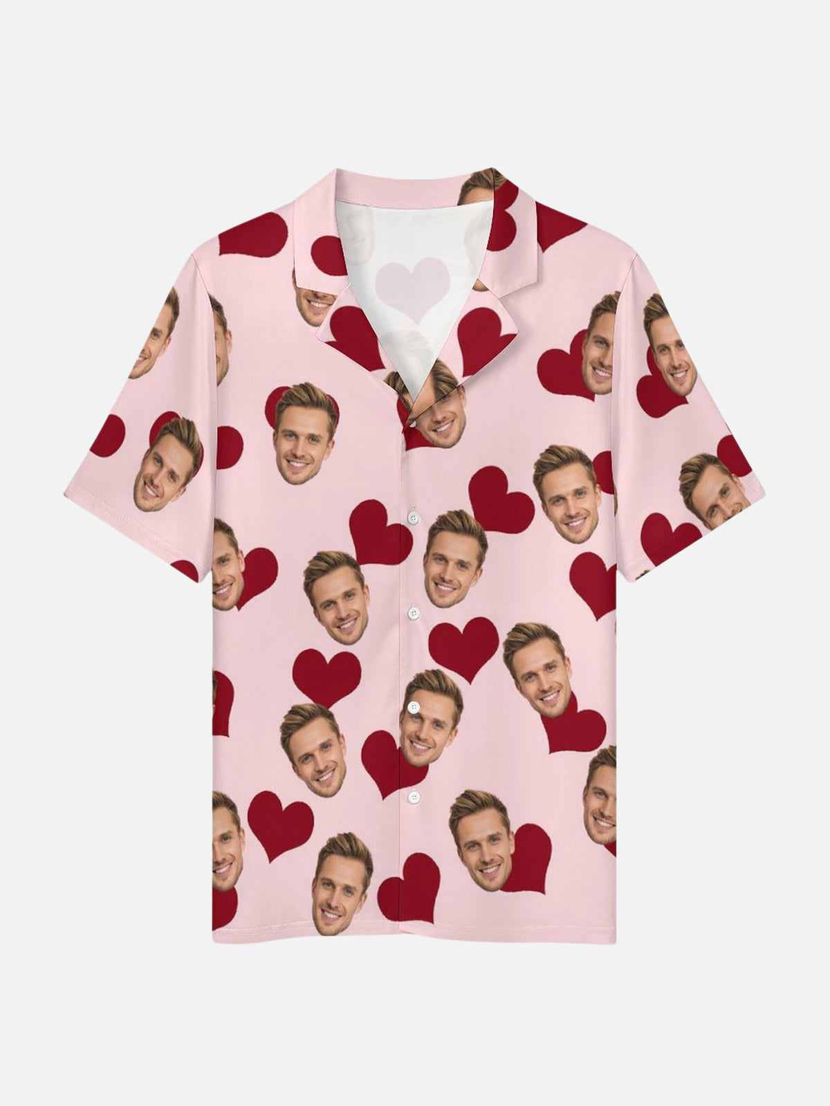 Custom Face Pajama Set with Hearts