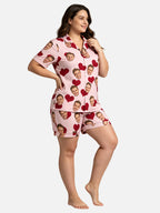 Custom Face Pajama Set with Hearts