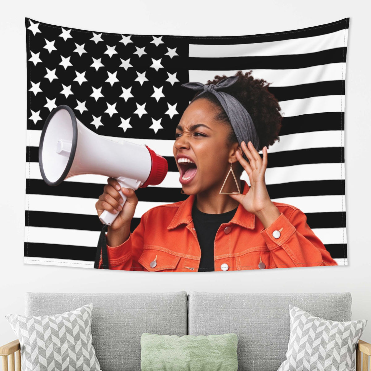 Personalized Custom Photo Tapestry Wall Hanging – 4 Flag Designs, Print Your Own Picture, Custom Wall Decor for Bedroom Dorm Living Room