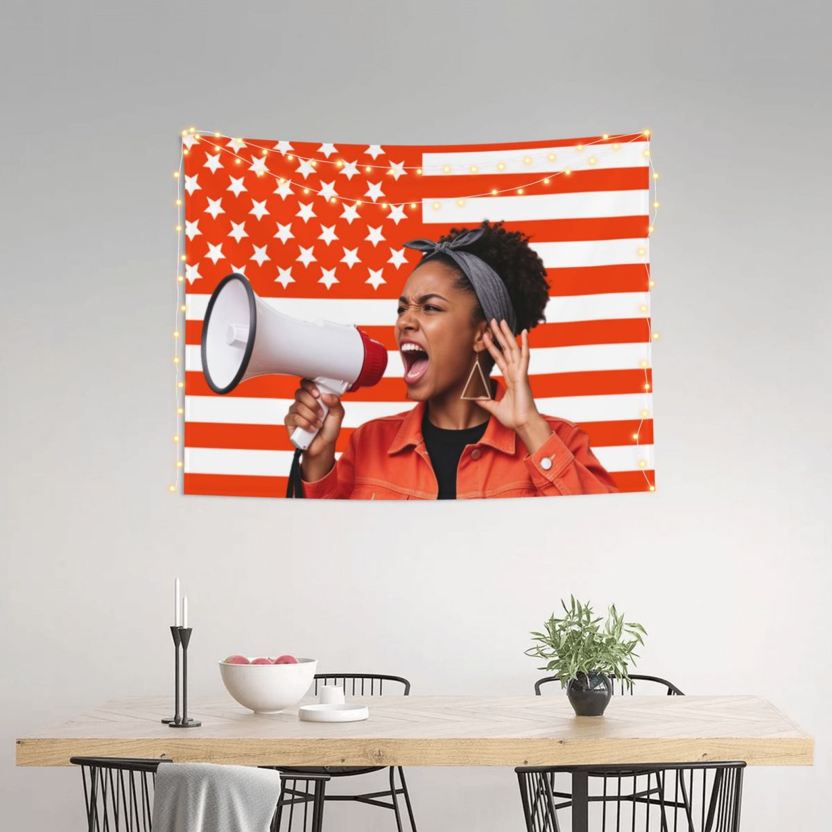 Custom Photo Tapestry – Personalized Flag Wall Hanging, Unique Photo Gift for Couples, Friends & Pet Lovers