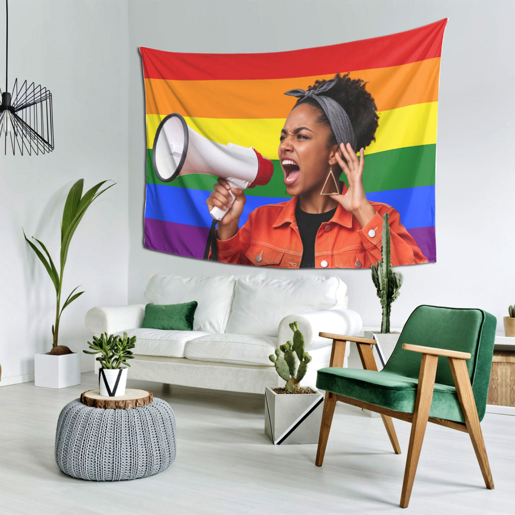 Personalized Custom Photo Tapestry Wall Hanging – 4 Flag Designs, Print Your Own Picture, Custom Wall Decor for Bedroom Dorm Living Room
