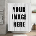 Custom Waterproof Shower Curtain with 12 Hooks – Personalized Bathroom Decor