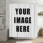 Custom Waterproof Shower Curtain with 12 Hooks – Personalized Bathroom Decor