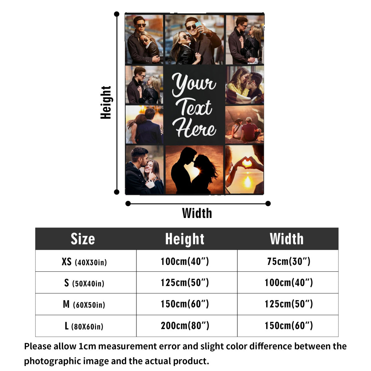 Custom Blanket Throws with Photos Text Personalized with Picture Customizable, Customize for Mom, Dad, Couple, Girlfriend, Boyfriend, Husband & Wife