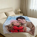 Custom Blanket Throws with Photos Text Personalized with Picture Customizable, Customize for Mom, Dad, Couple, Girlfriend, Boyfriend, Husband & Wife