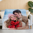Custom Blanket Throws with Photos Text Personalized with Picture Customizable, Customize for Mom, Dad, Couple, Girlfriend, Boyfriend, Husband & Wife