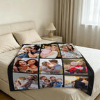 Custom Blanket Throws with Photos Text Personalized with Picture Customizable, Customize for Mom, Dad, Couple, Girlfriend, Boyfriend, Husband & Wife