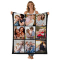 Custom Blanket Throws with Photos Text Personalized with Picture Customizable, Customize for Mom, Dad, Couple, Girlfriend, Boyfriend, Husband & Wife