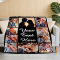 Custom Blanket Throws with Photos Text Personalized with Picture Customizable, Customize for Mom, Dad, Couple, Girlfriend, Boyfriend, Husband & Wife