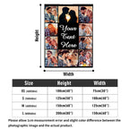 Custom Blanket Throws with Photos Text Personalized with Picture Customizable, Customize for Mom, Dad, Couple, Girlfriend, Boyfriend, Husband & Wife