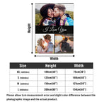 Custom Blanket Throws with Photos Text Personalized with Picture Customizable, Customize for Mom, Dad, Couple, Girlfriend, Boyfriend, Husband & Wife