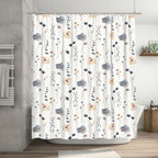 Custom Waterproof Shower Curtain with 12 Hooks – Personalized Bathroom Decor