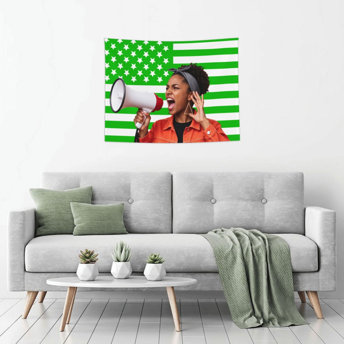 Custom Photo Tapestry – Personalized Flag Wall Hanging, Unique Photo Gift for Couples, Friends & Pet Lovers