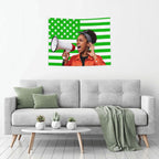 Custom Photo Tapestry – Personalized Flag Wall Hanging, Unique Photo Gift for Couples, Friends & Pet Lovers