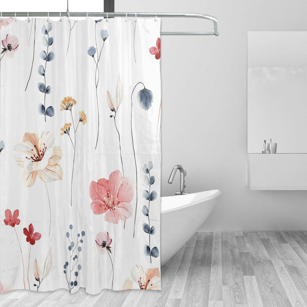Custom Waterproof Shower Curtain with 12 Hooks – Personalized Bathroom Decor