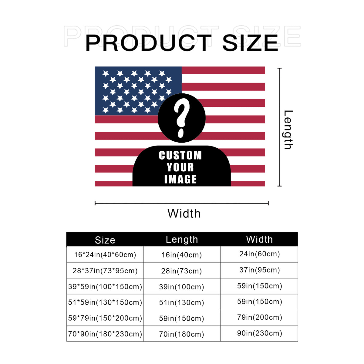 Personalized Custom Photo Tapestry Wall Hanging – 4 Flag Designs, Print Your Own Picture, Custom Wall Decor for Bedroom Dorm Living Room