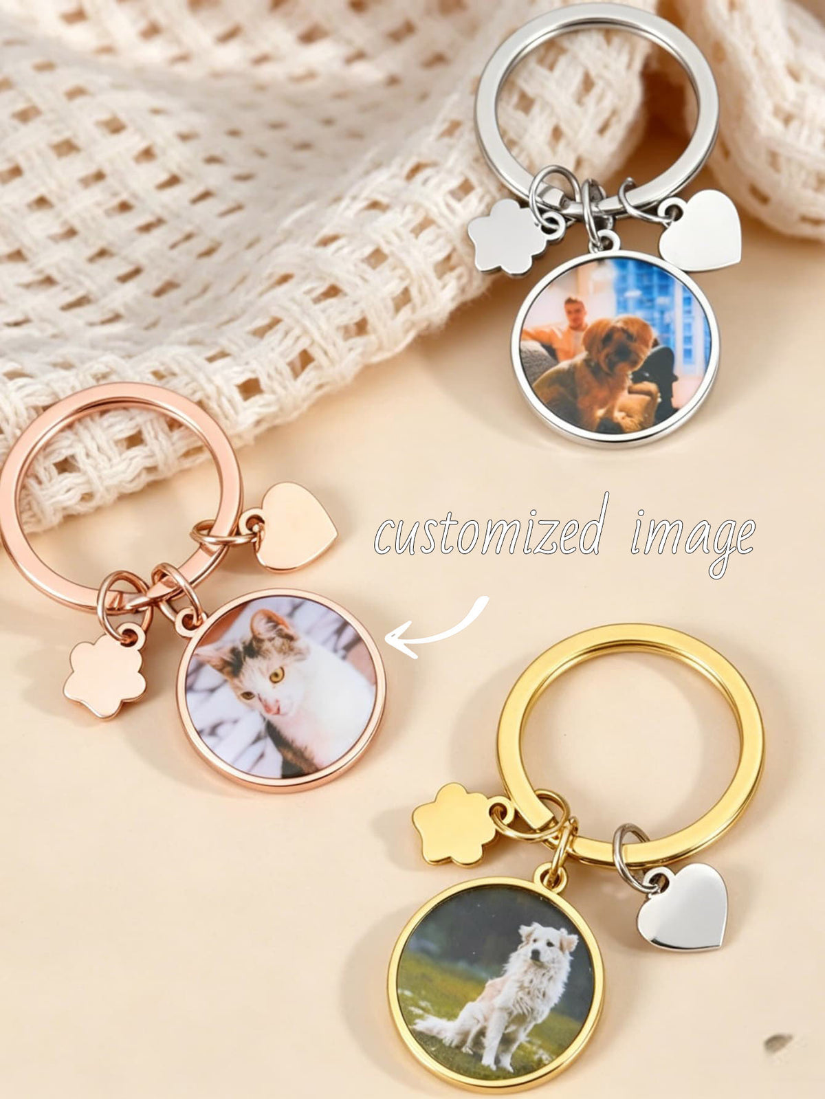 Customized Necklace with Photo Text Personalized Memorial Gifts for Lover Family Christmas Birthday
