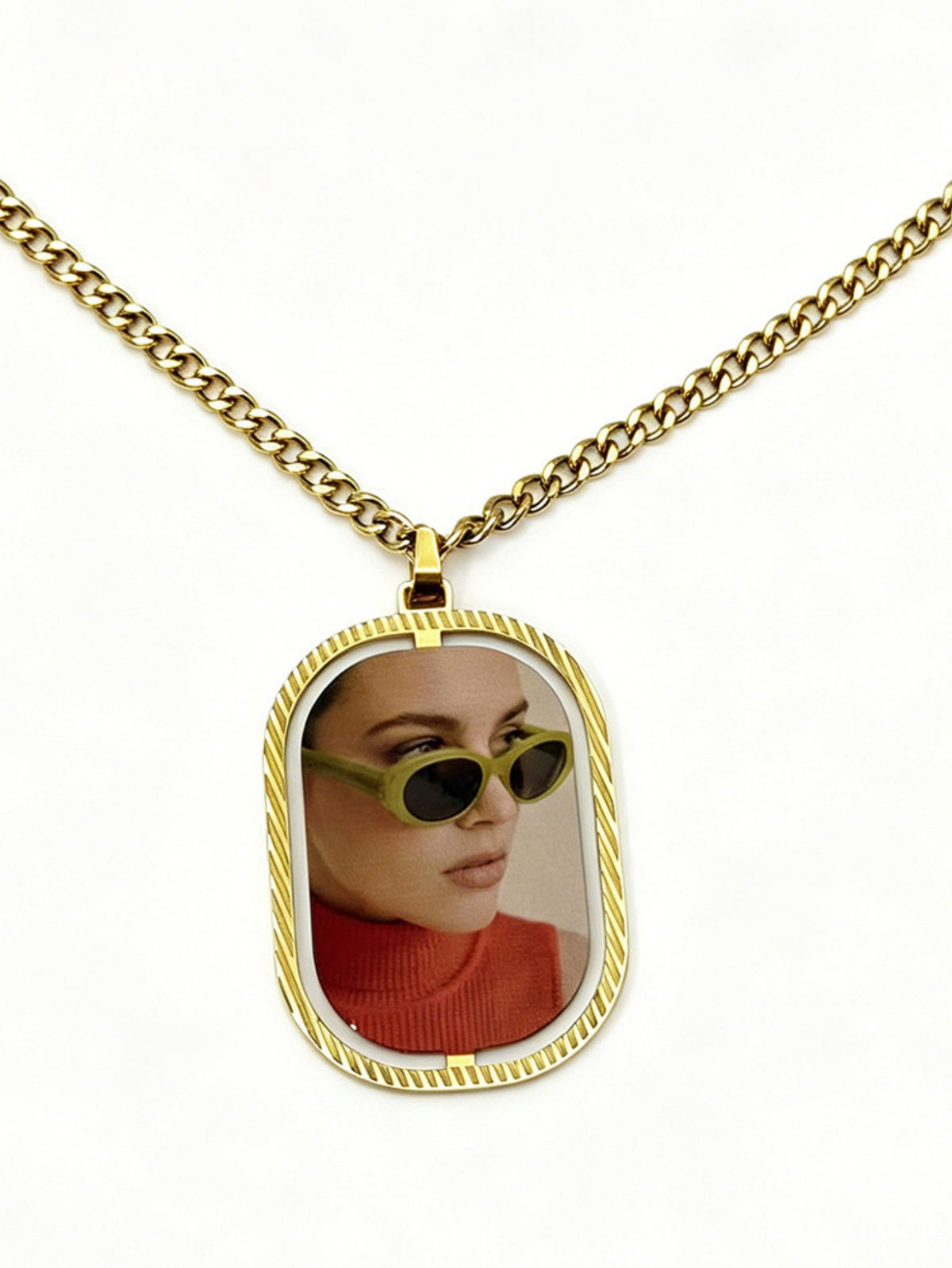 Custom Photo Necklace, Engravable Picture Pendant, Portrait Memory Jewelry