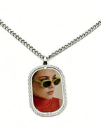 Custom Photo Necklace, Engravable Picture Pendant, Portrait Memory Jewelry